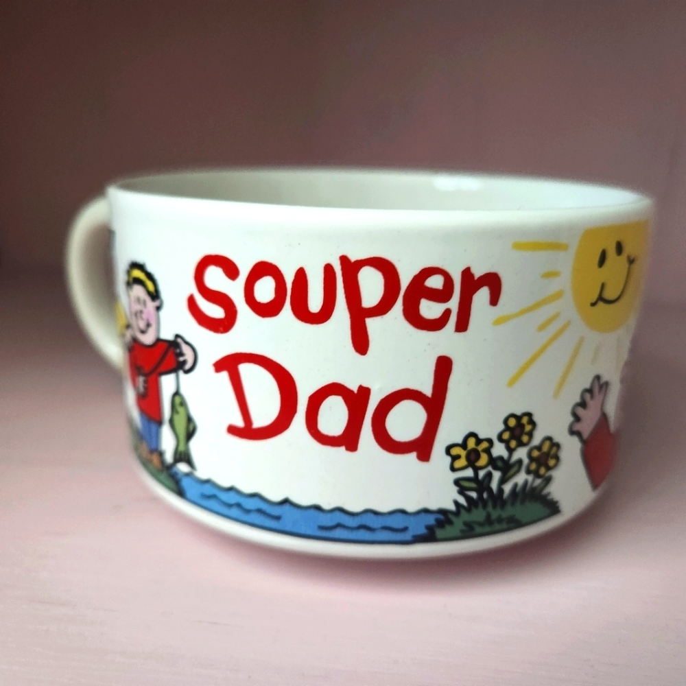 Vintage 90's Super Dad 6oz Soup Mug